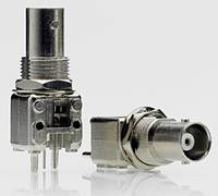 BNC Vertical PCB B/H Shielded Jack - 50 ohm